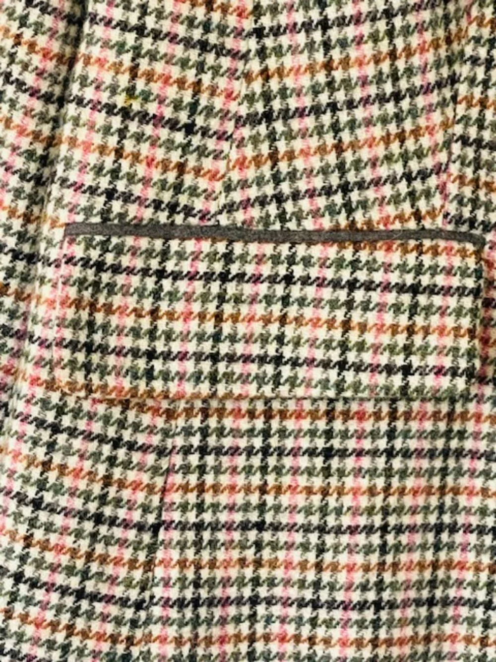 Talbots Houndstooth Wool Blend Blazer Pink Owl Lining Classic Plus 20W